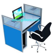 智能升降屏風電腦桌多媒體教室顯示器電動升降電腦桌一體